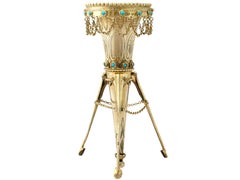 Antique Victorian Sterling Silver and Turquoise Posy Holder