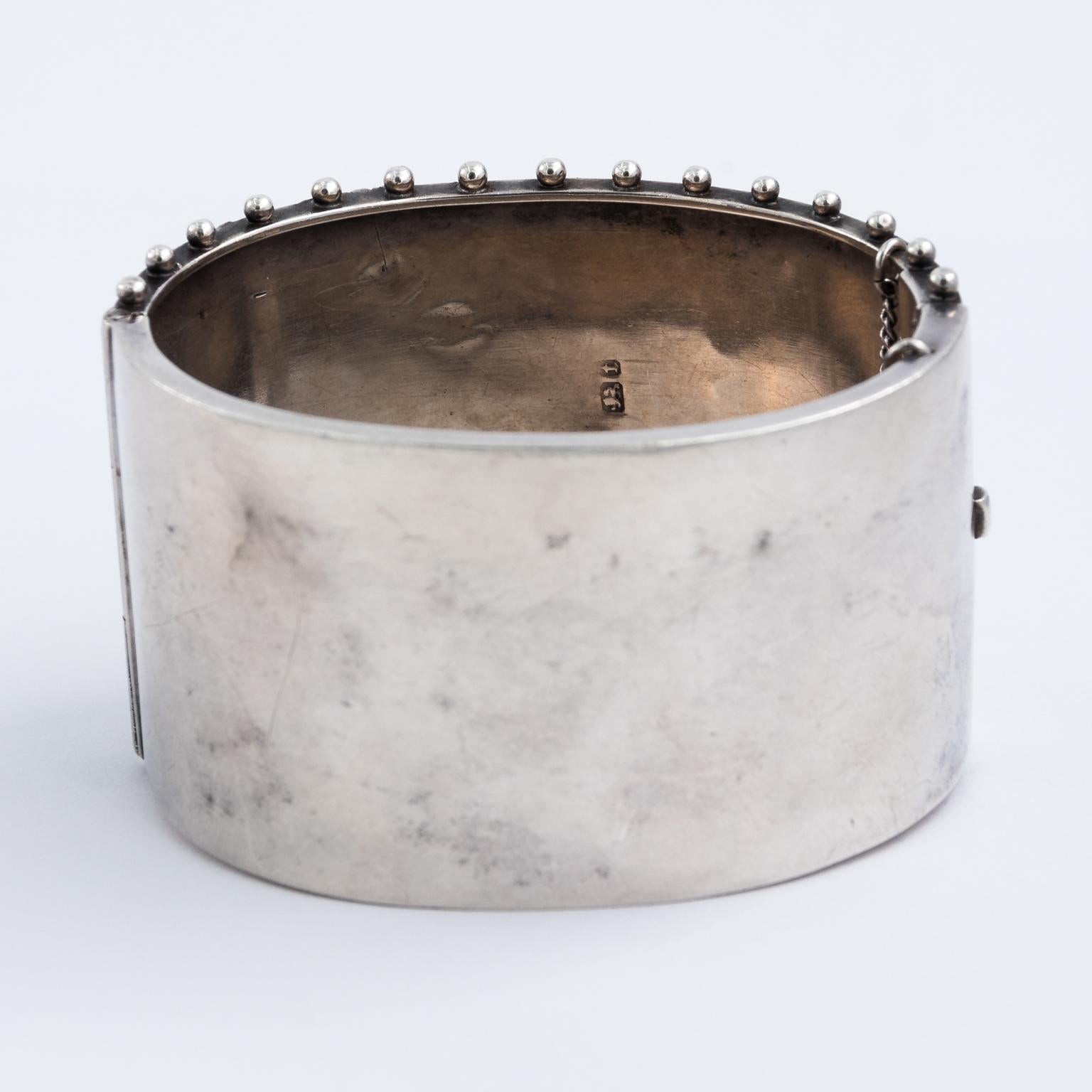 victorian silver cuff bracelet