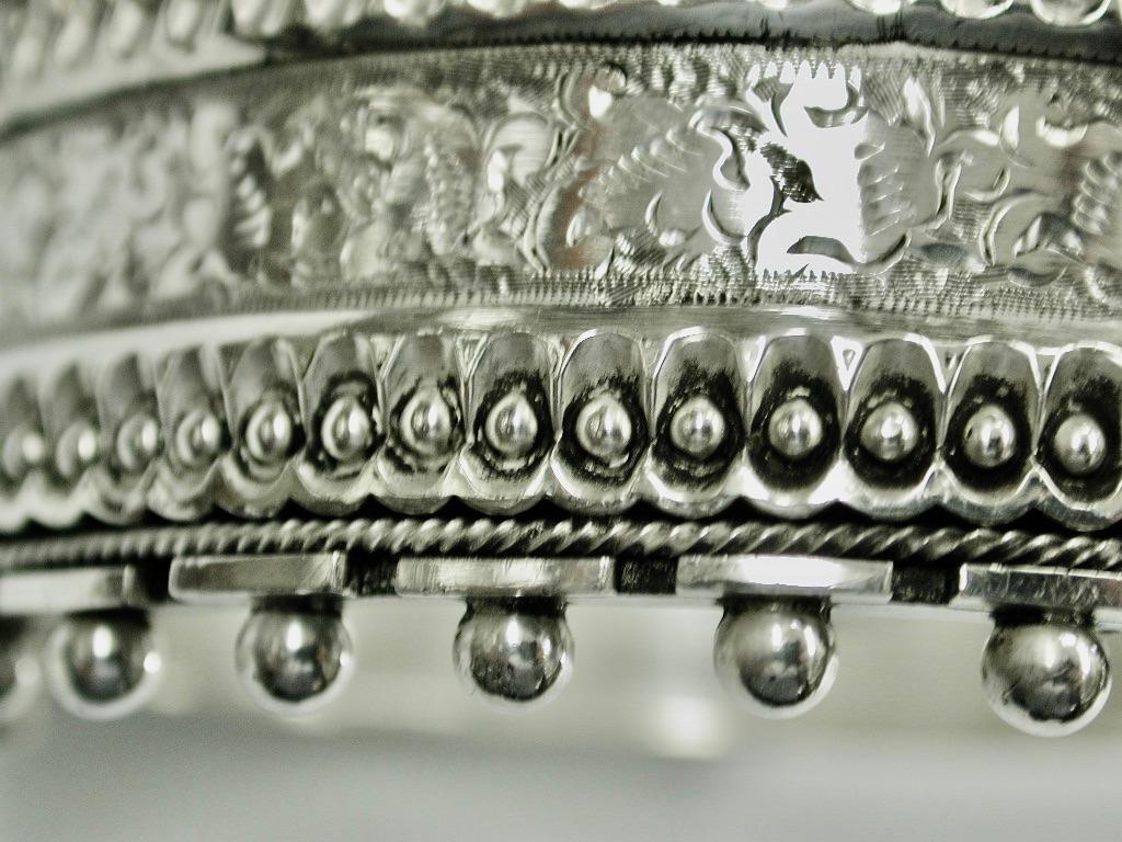 Women's Antique Victorian Sterling Silver Bangle Dated 1882 Assayed In Birmingham For Sale