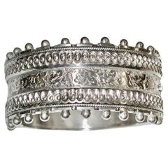 Antique Victorian Sterling Silver Bangle Dated 1882 Assayed In Birmingham