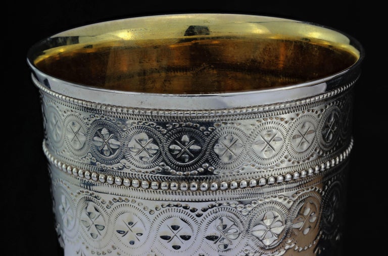 Antique Victorian Sterling Silver Beaker In Good Condition For Sale In Braintree, GB