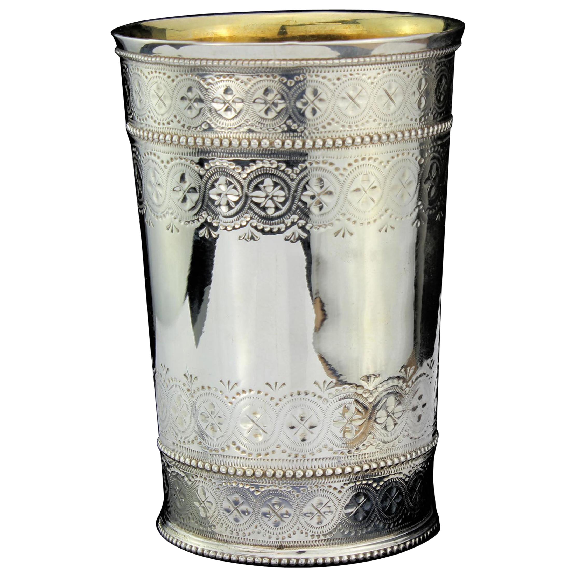 Antique Victorian Sterling Silver Beaker
