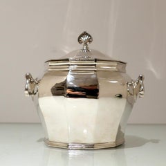 Antique Victorian Sterling Silver Biscuit Box London 1900 William Hutton & Sons