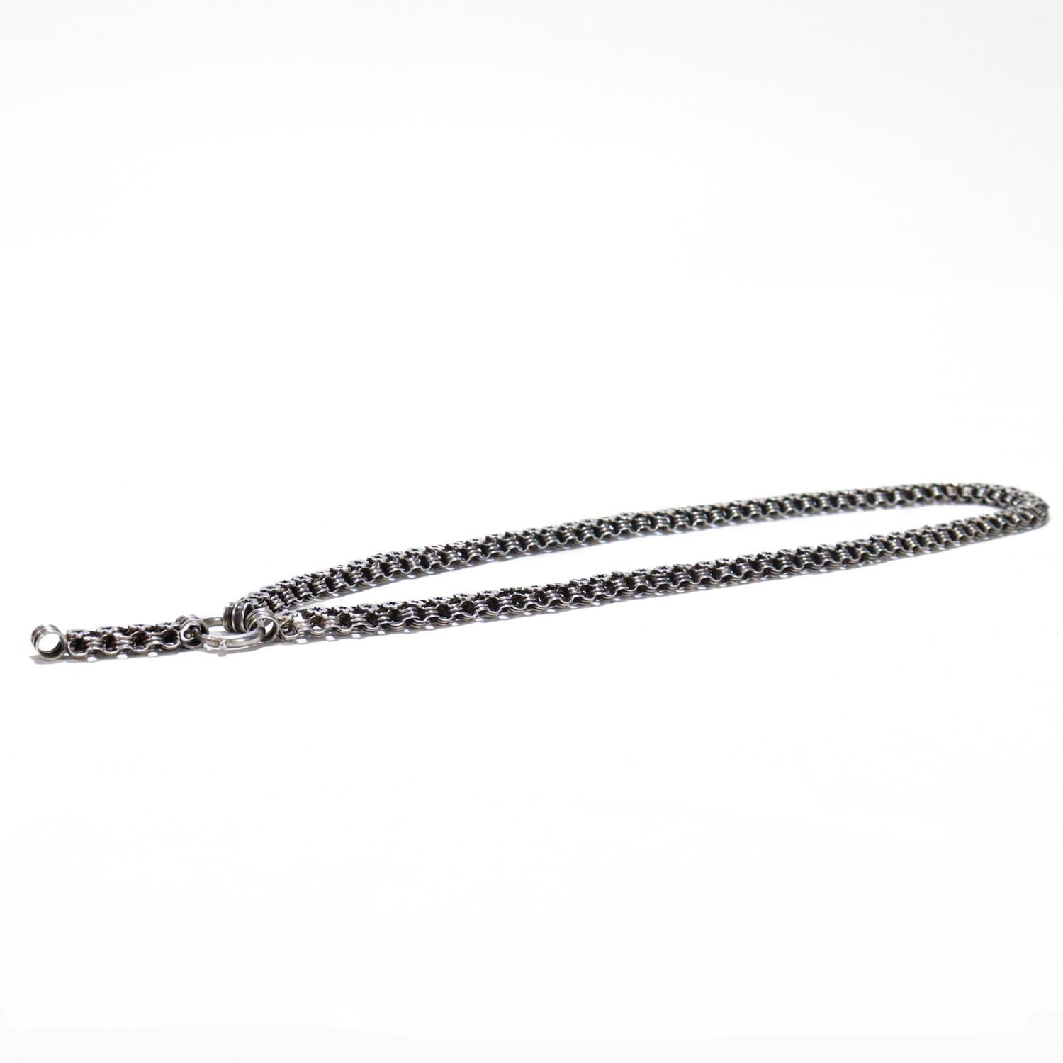 Antike viktorianische Sterlingsilber-Bücherkette mit Sternkragen-Halskette und Extender 2