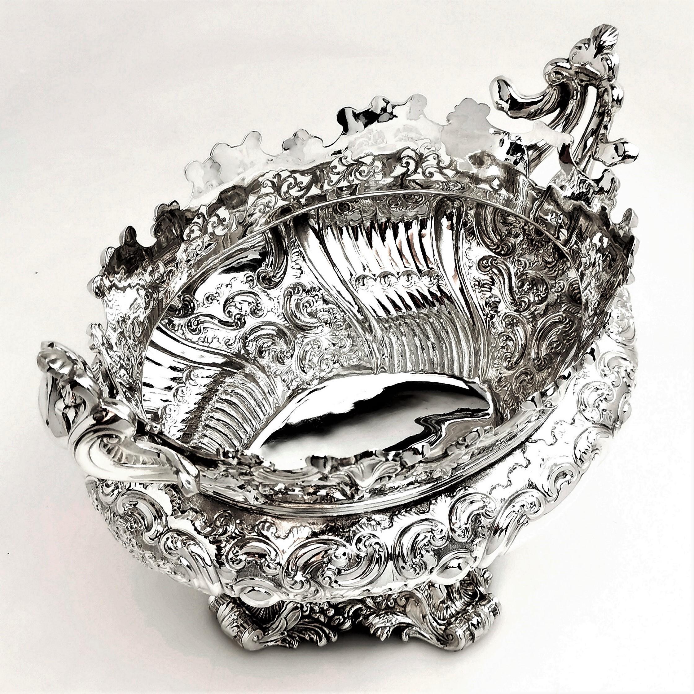 Antique Victorian Sterling Silver Bowl / Dish / Centrepiece, 1899 5