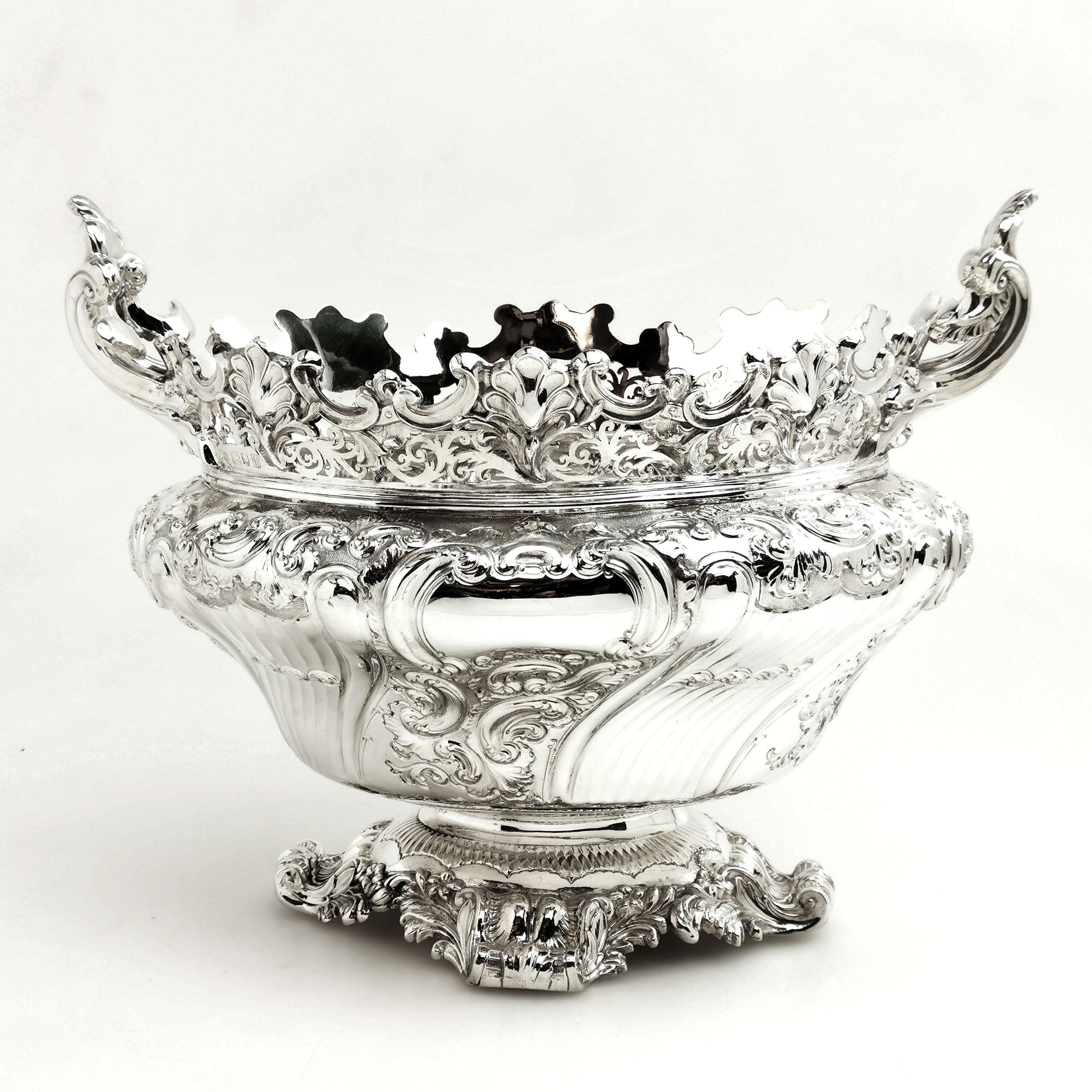 Antique Victorian Sterling Silver Bowl / Dish / Centrepiece, 1899 In Good Condition In London, GB