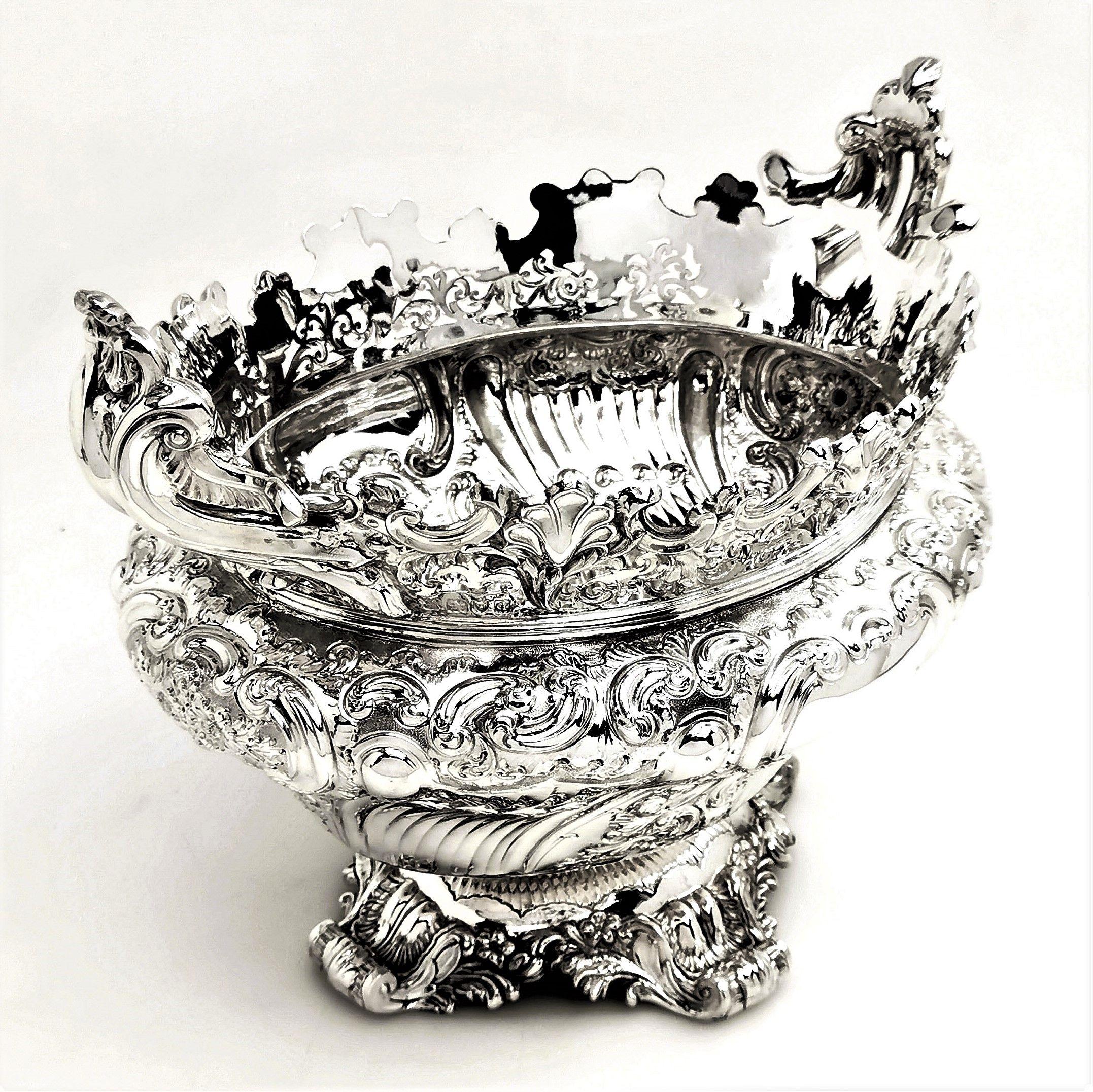 19th Century Antique Victorian Sterling Silver Bowl / Dish / Centrepiece, 1899
