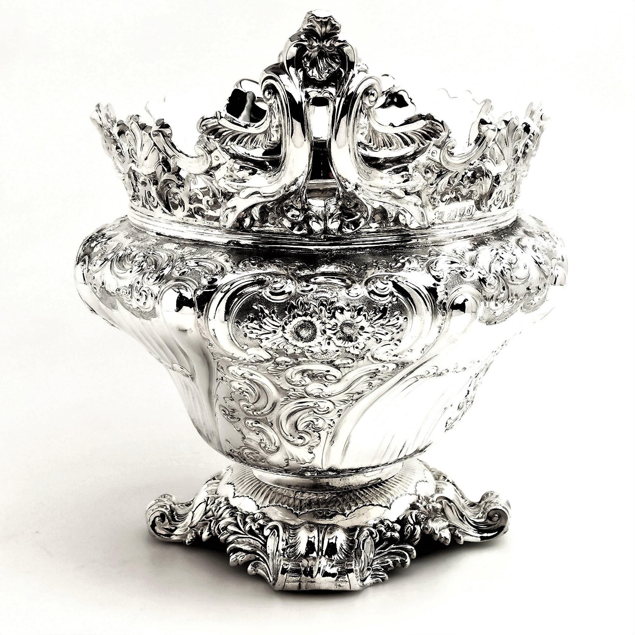 Antique Victorian Sterling Silver Bowl / Dish / Centrepiece, 1899 1