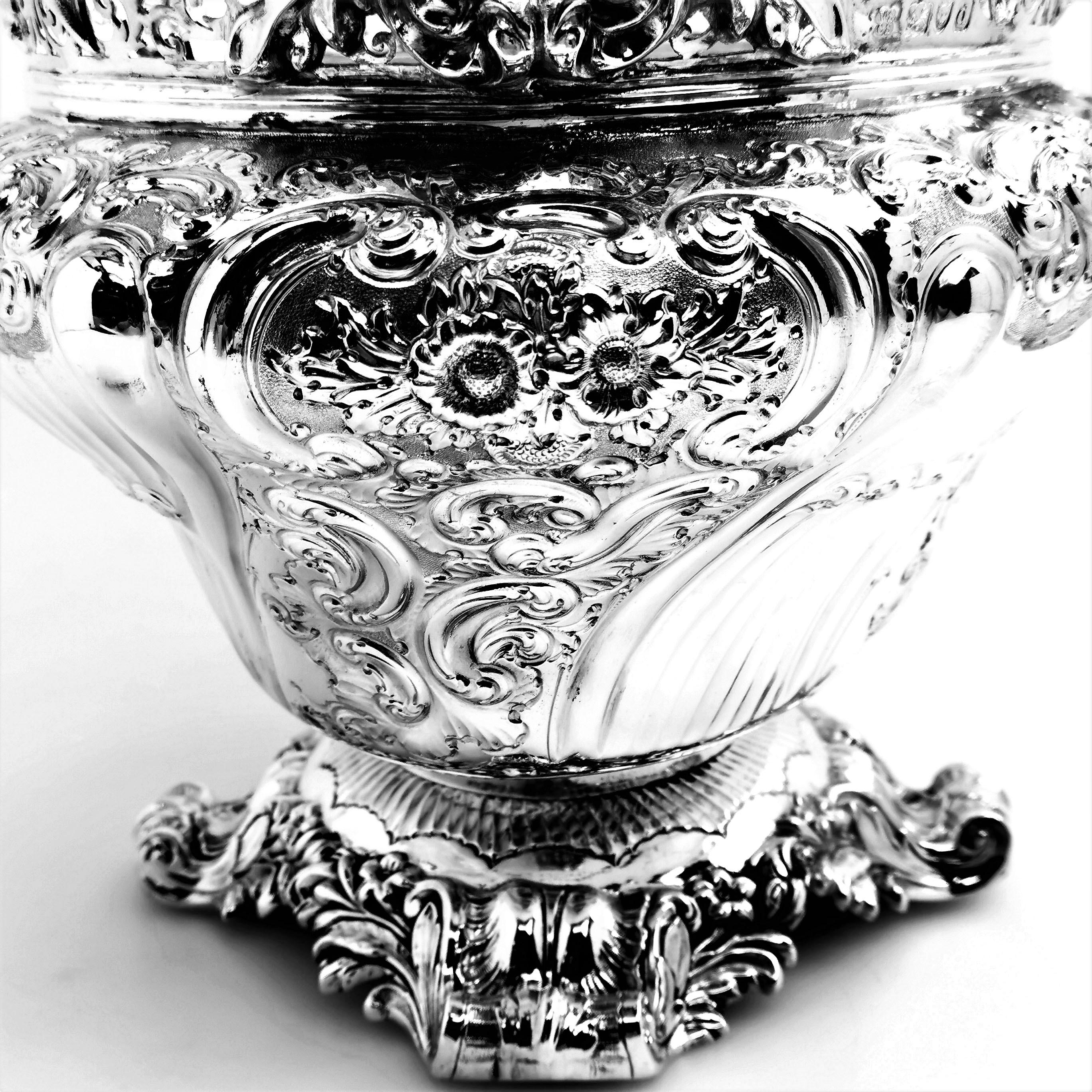 Antique Victorian Sterling Silver Bowl / Dish / Centrepiece, 1899 2