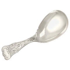Antique Victorian Sterling Silver Caddy Spoon