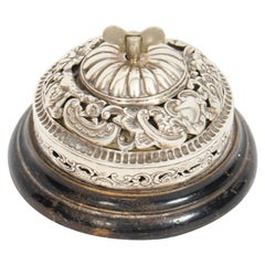 Antique Victorian Sterling Silver Call Desk Table Bell, W Comyns London 1902