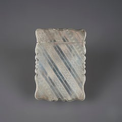 Antique Victorian Sterling Silver Calling Card Case circa 1890, 1.94 TO