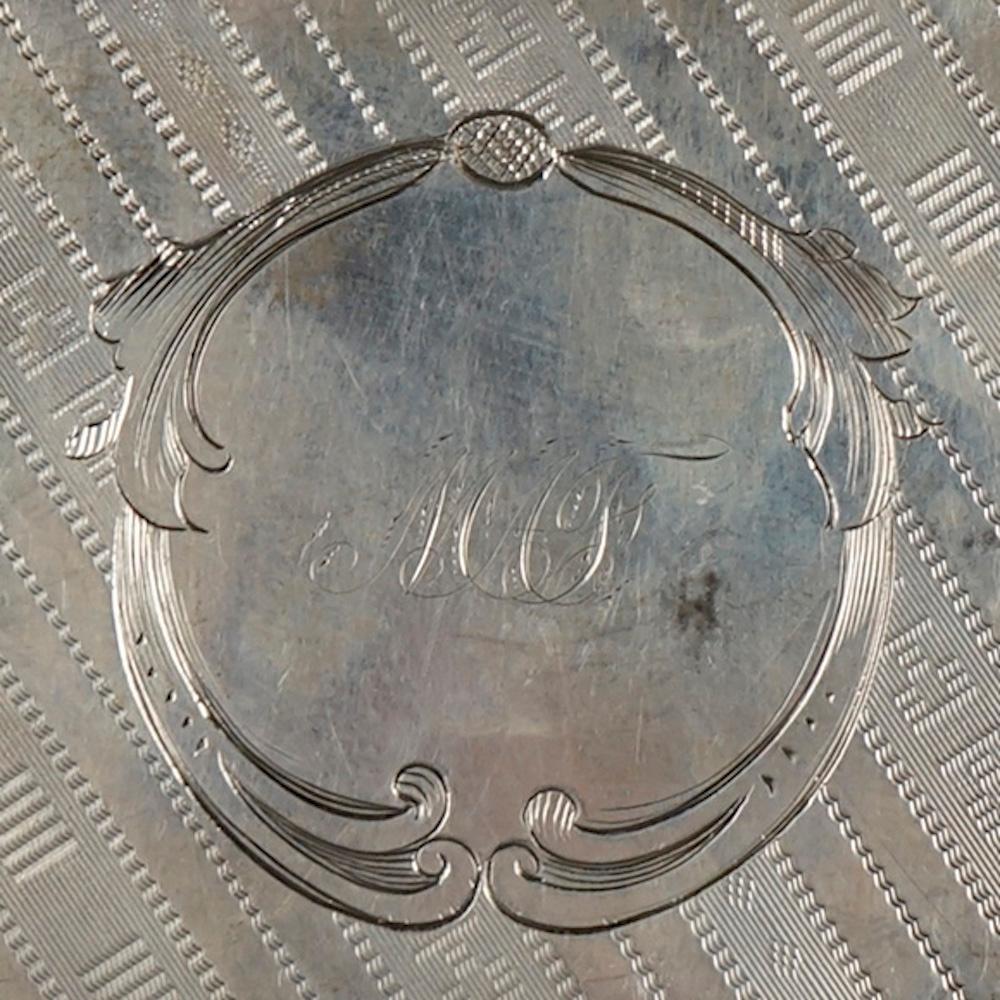 19th Century Antique Victorian Sterling Silver Calling Card Case circa 1890, 1.94 TO