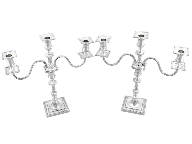 Antique Victorian Sterling Silver Candelabra For Sale at 1stDibs