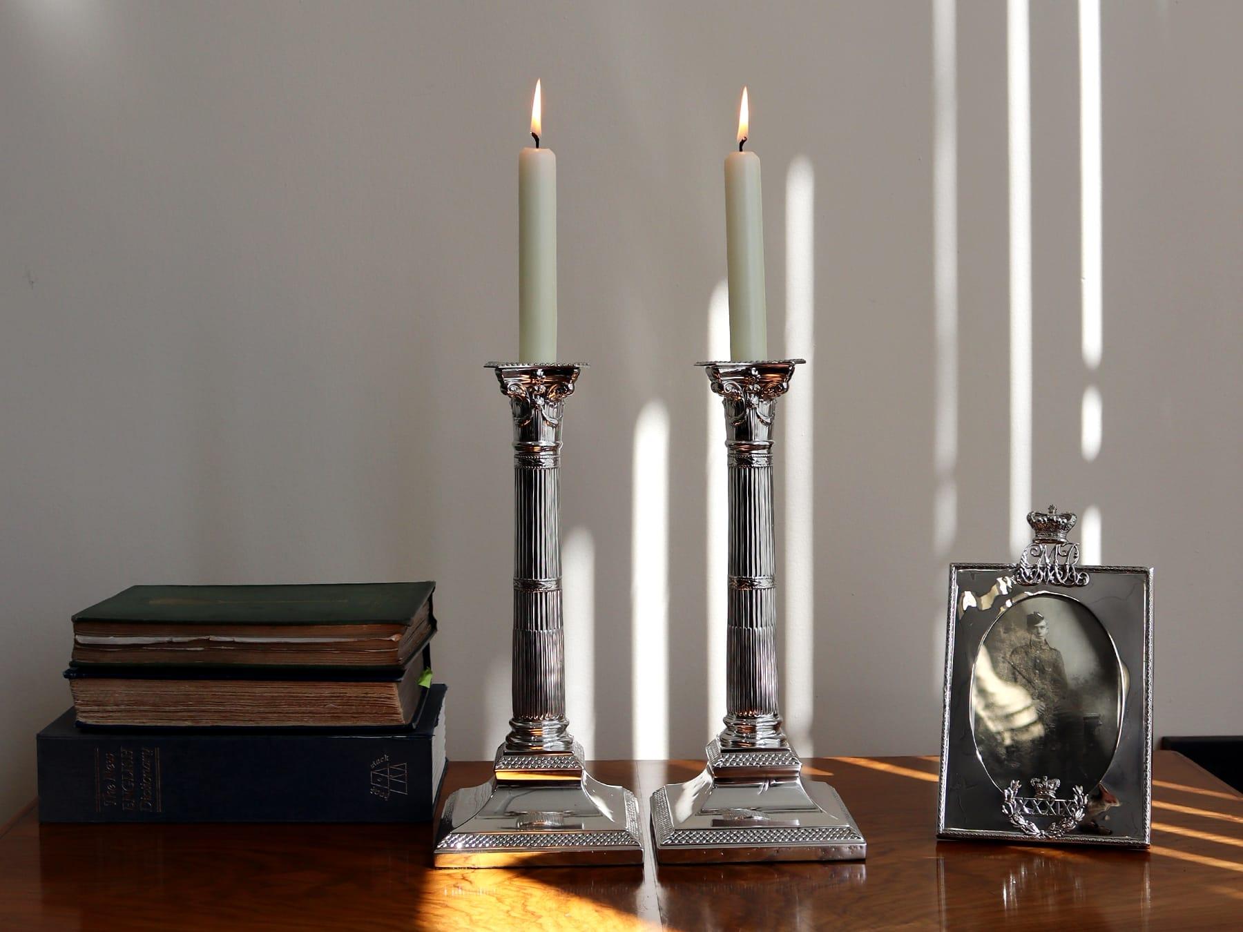 Inglese Candelieri antichi vittoriani in argento sterling in vendita