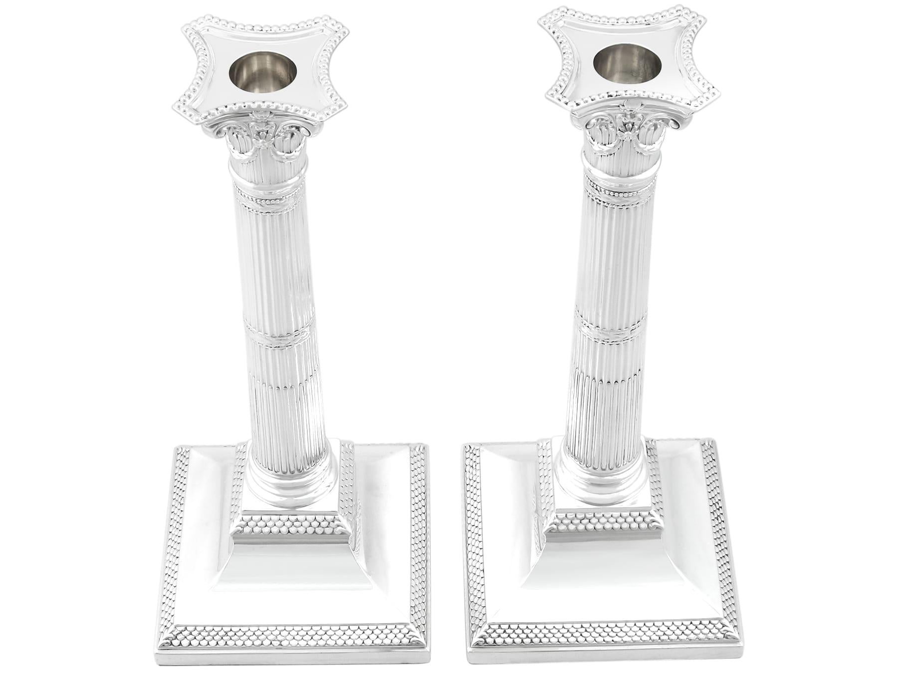 Fine XIX secolo Candelieri antichi vittoriani in argento sterling in vendita
