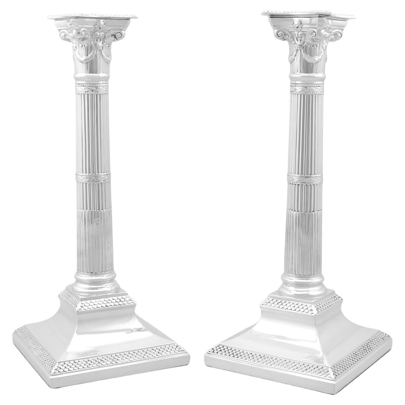 Candelieri antichi vittoriani in argento sterling in vendita