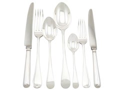 Antique Victorian Sterling Silver Canteen of Cutlery for Eight Persons