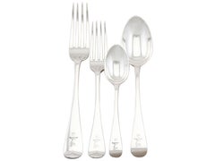 Antique Victorian Sterling Silver Canteen of Cutlery