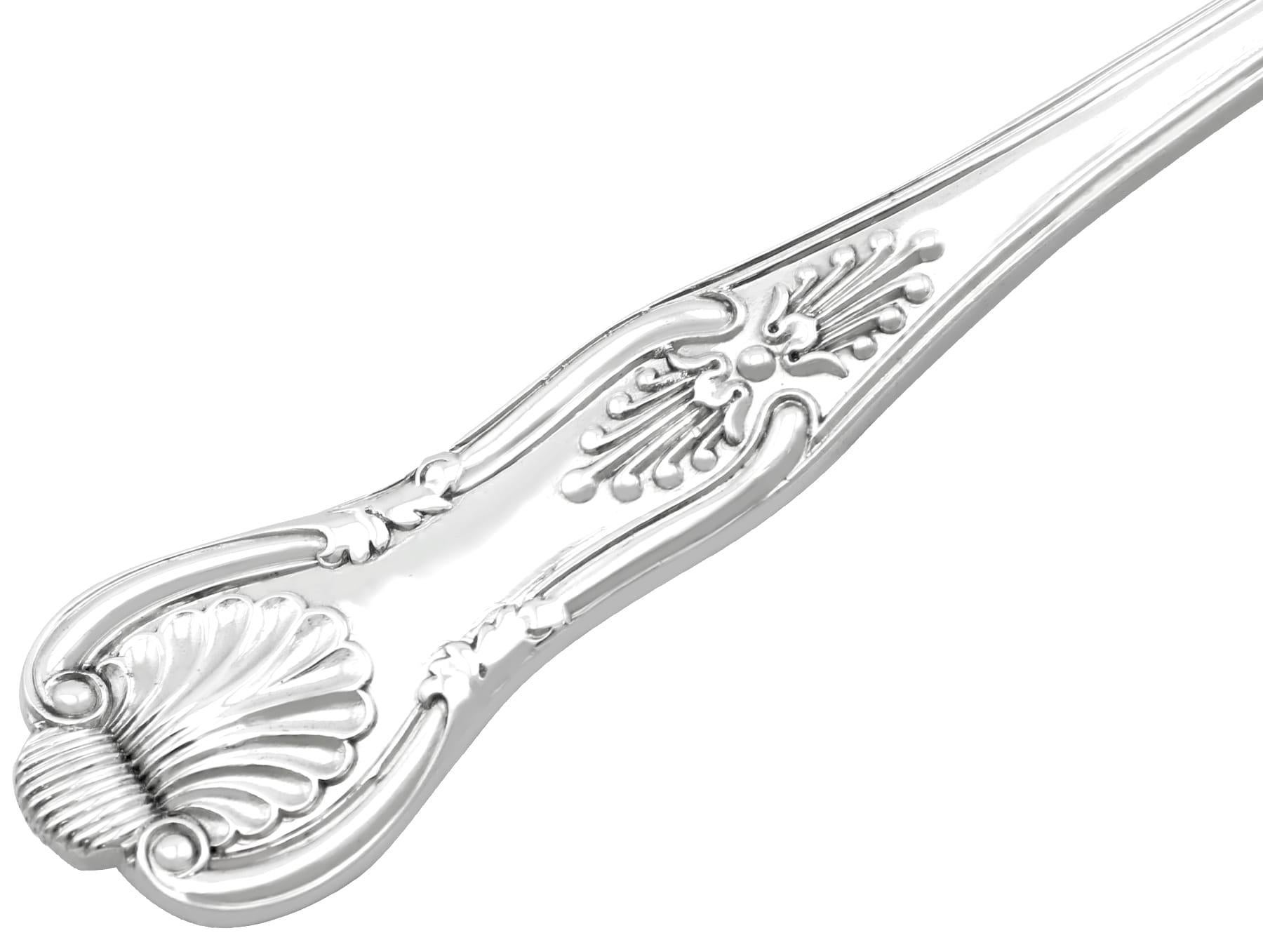 Antique Victorian Sterling Silver Canteen of Cutlery for Six Persons (1891) 5