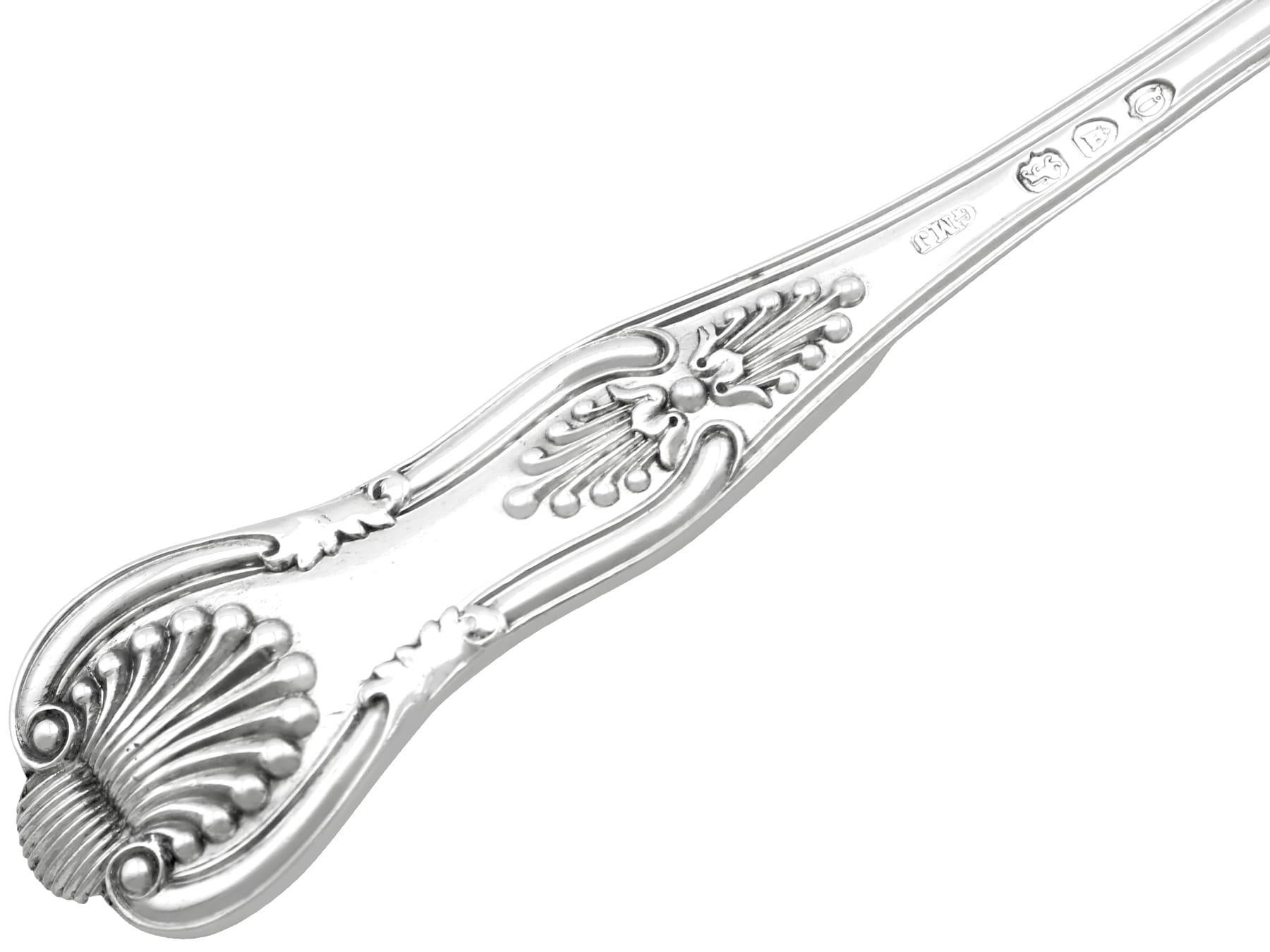 Antique Victorian Sterling Silver Canteen of Cutlery for Six Persons (1891) 6