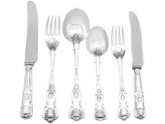 Antique Victorian Sterling Silver Canteen of Cutlery for Six Persons (1891)