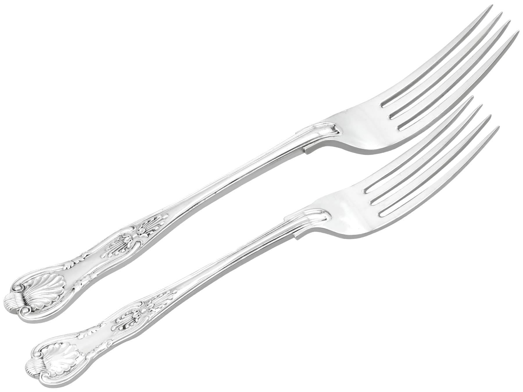 Antique Victorian Sterling Silver Canteen of Cutlery for Six Persons (1891) In Excellent Condition In Jesmond, Newcastle Upon Tyne
