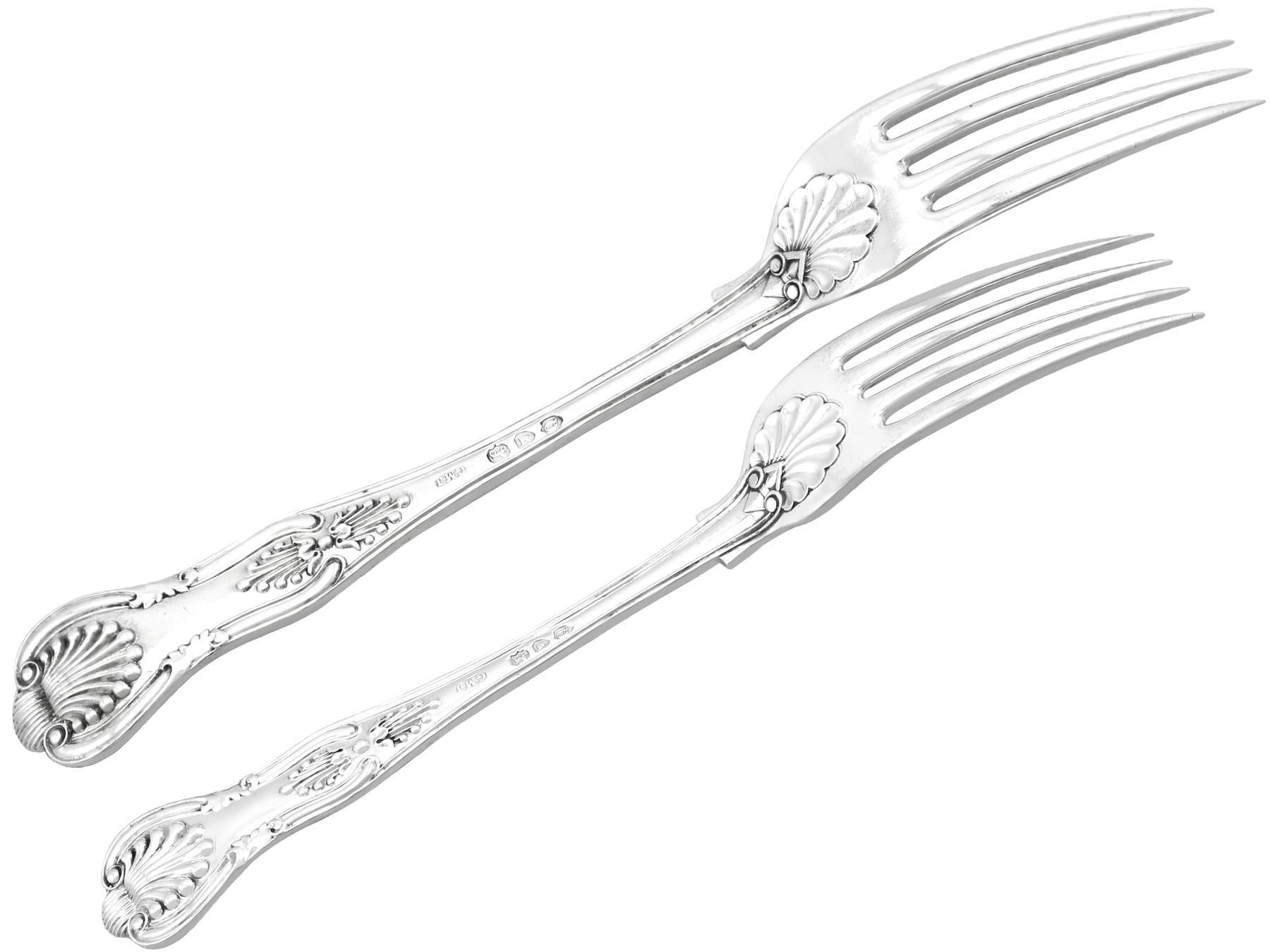 Late 19th Century Antique Victorian Sterling Silver Canteen of Cutlery for Six Persons (1891)
