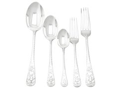 Antique Victorian Sterling Silver Canteen of Cutlery for Six Persons