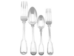 Viktorianisches Besteckset aus Sterlingsilber für zwölf Personen