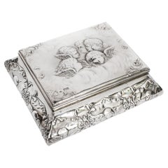 Antique Victorian Sterling Silver Casket by William Comyns & Sons 1898