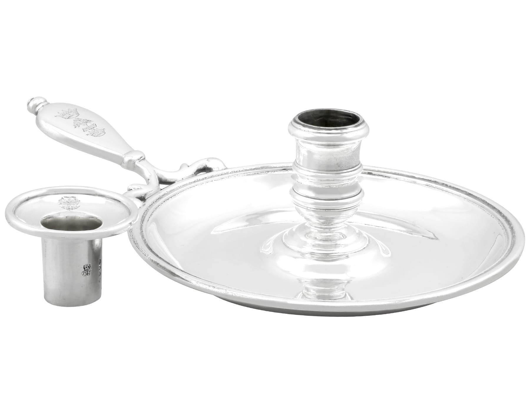 Metà XIX secolo Candeliere da camera vittoriano in argento sterling di Robert Garrard II in vendita