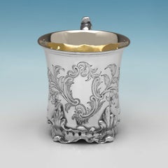 Antique Victorian Sterling Silver Christening Mug, Barnards, London 1840