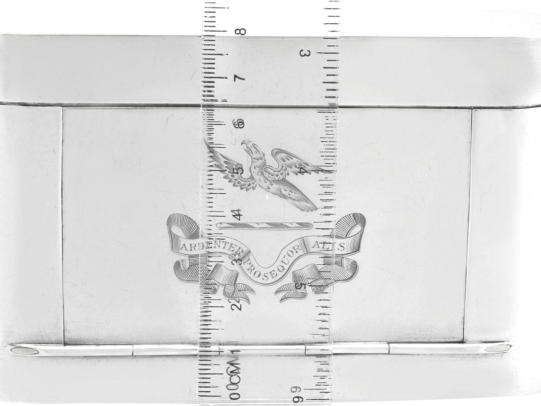 Argento 925 Motto vittoriano 'Ardenter prosequor alis' inciso in argento Sterling Cigar Box in vendita