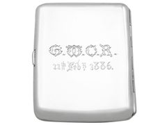 Portasigarette vittoriano in argento sterling a forma di levriero