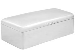 John Millward Banks Caja antigua victoriana de plata de ley para cigarrillos o vesta