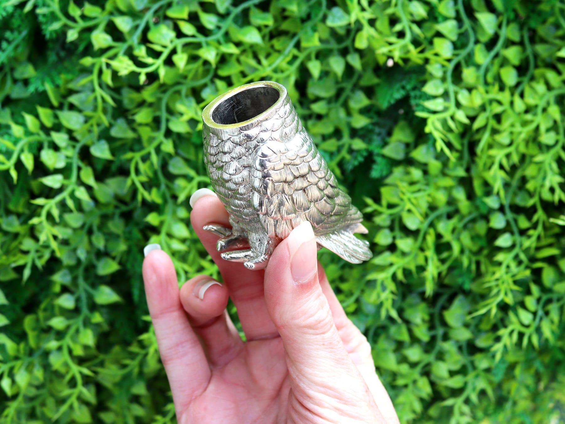 Antike viktorianische Sterling Silber Kakadu Pepperette (Englisch) im Angebot