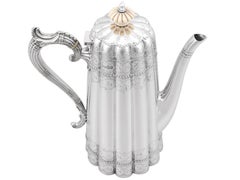 Cafetière victorienne ancienne en argent sterling '1895'