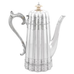 Antique Victorian Sterling Silver Coffee Pot '1895'
