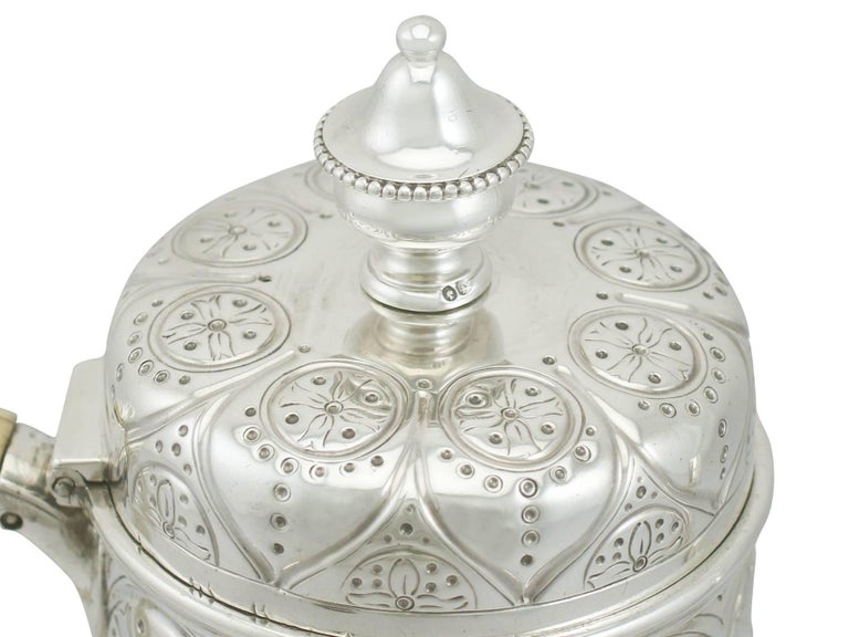 Antique Victorian Sterling Silver Coffee Pot For Sale at 1stDibs