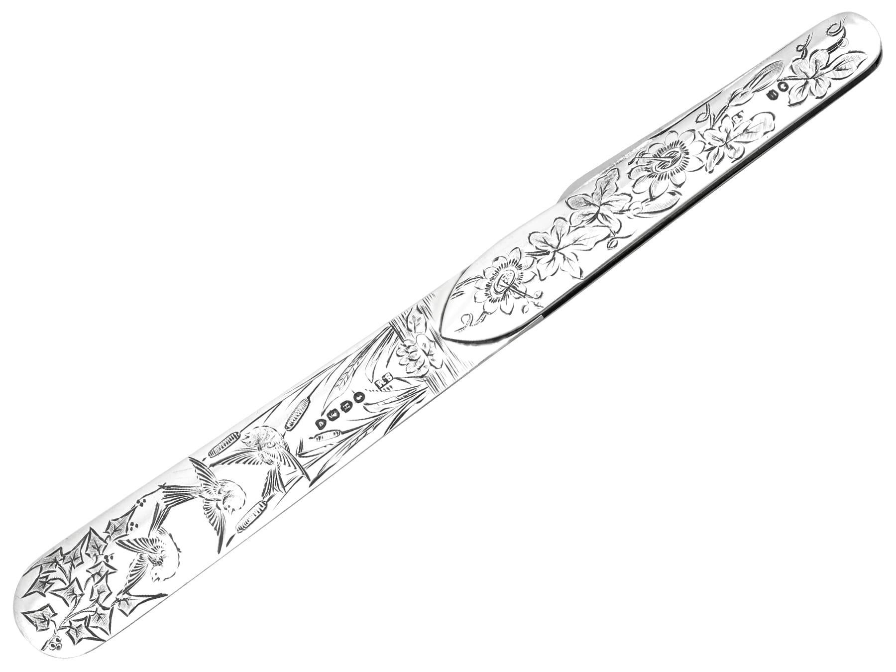 Antique Victorian Sterling Silver Combination Fruit Knife / Letter Opener In Excellent Condition For Sale In Jesmond, Newcastle Upon Tyne