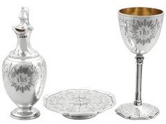 Antique Victorian Sterling Silver Communion Set (1863)