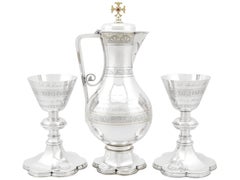 Antique Victorian Sterling Silver Communion Set