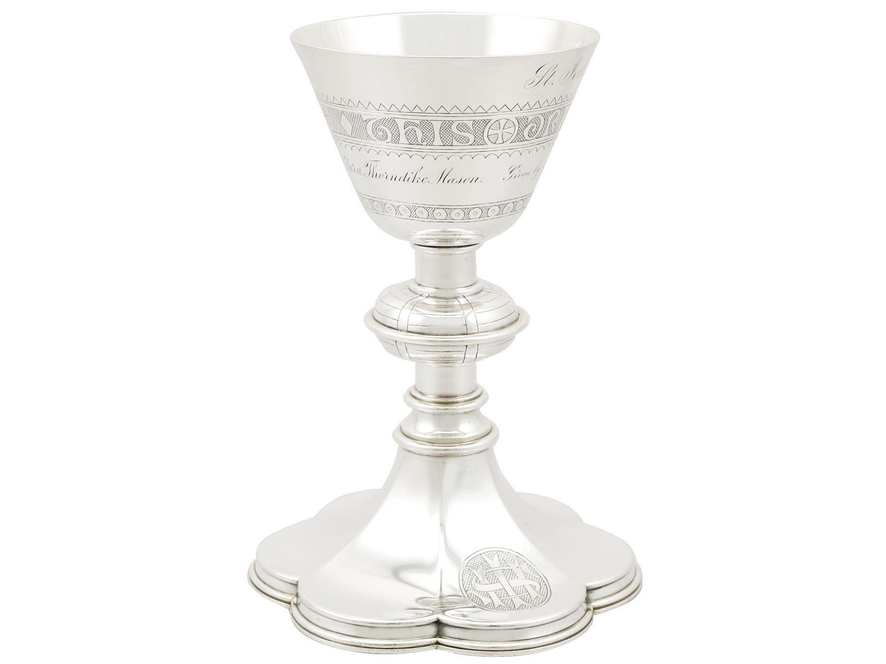 Antikes viktorianisches Communion-Set aus Sterlingsilber im Angebot 2