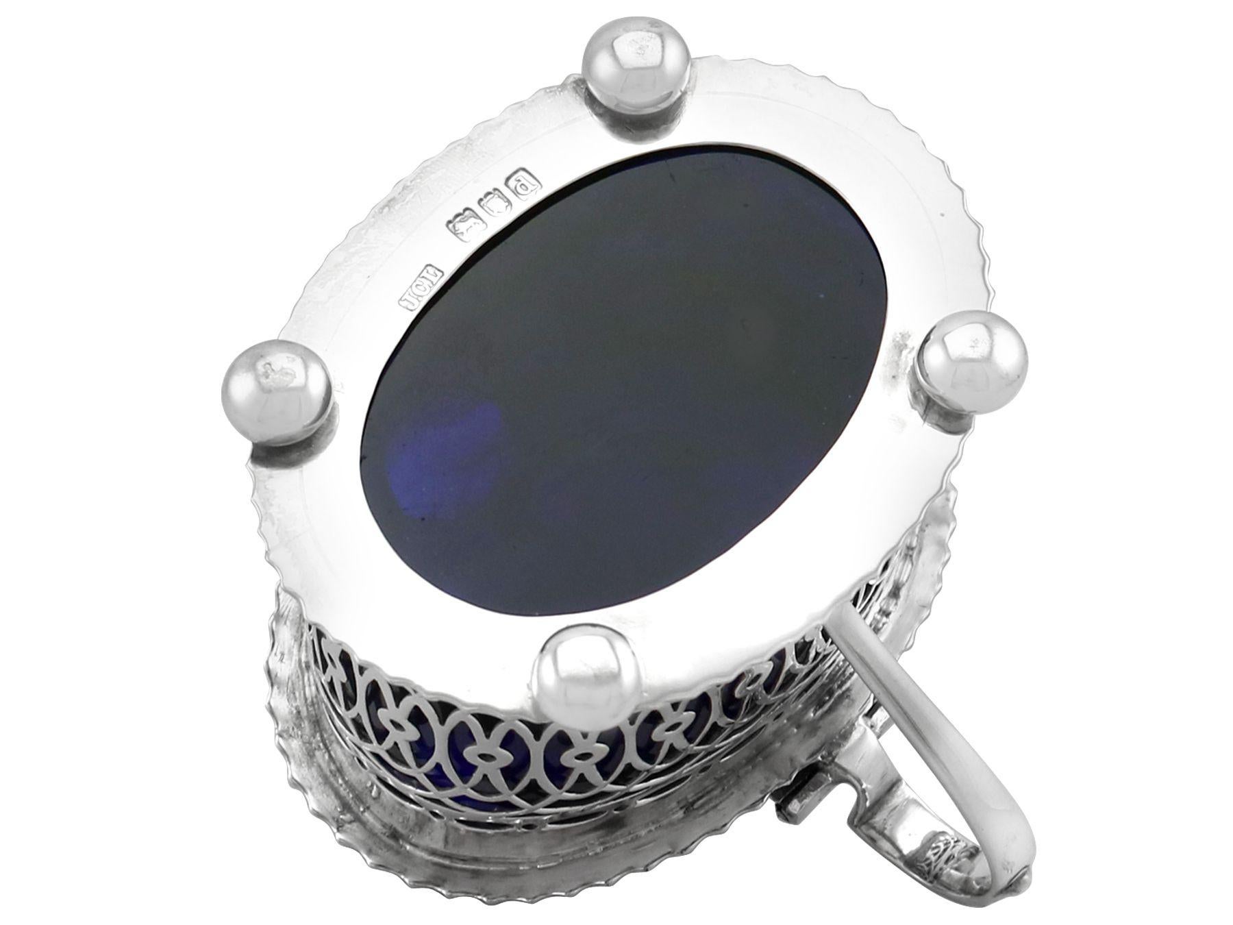 Ensemble à condiments victorien ancien en argent sterling 1899 en vente 4