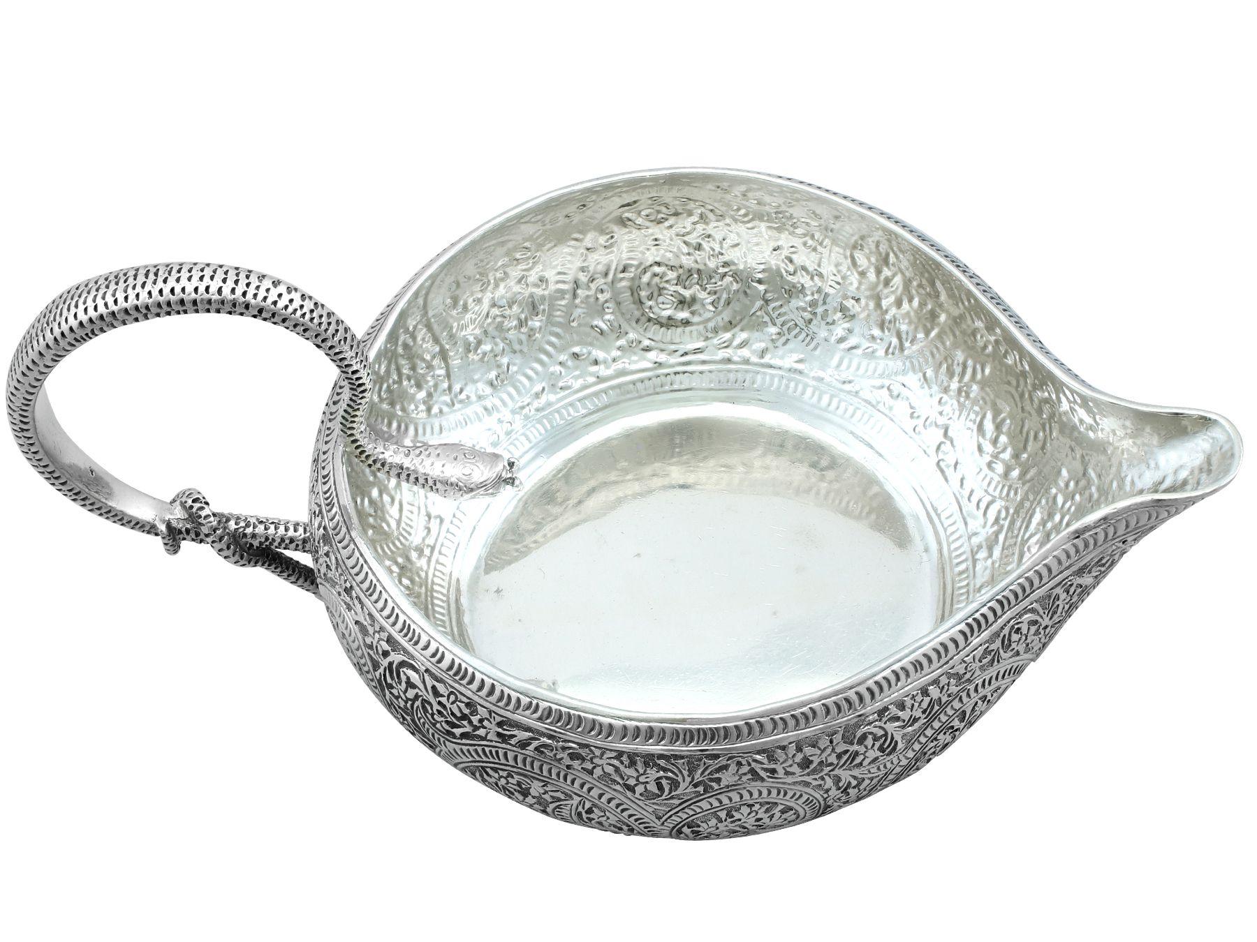English Antique Victorian Sterling Silver Cream Jug For Sale