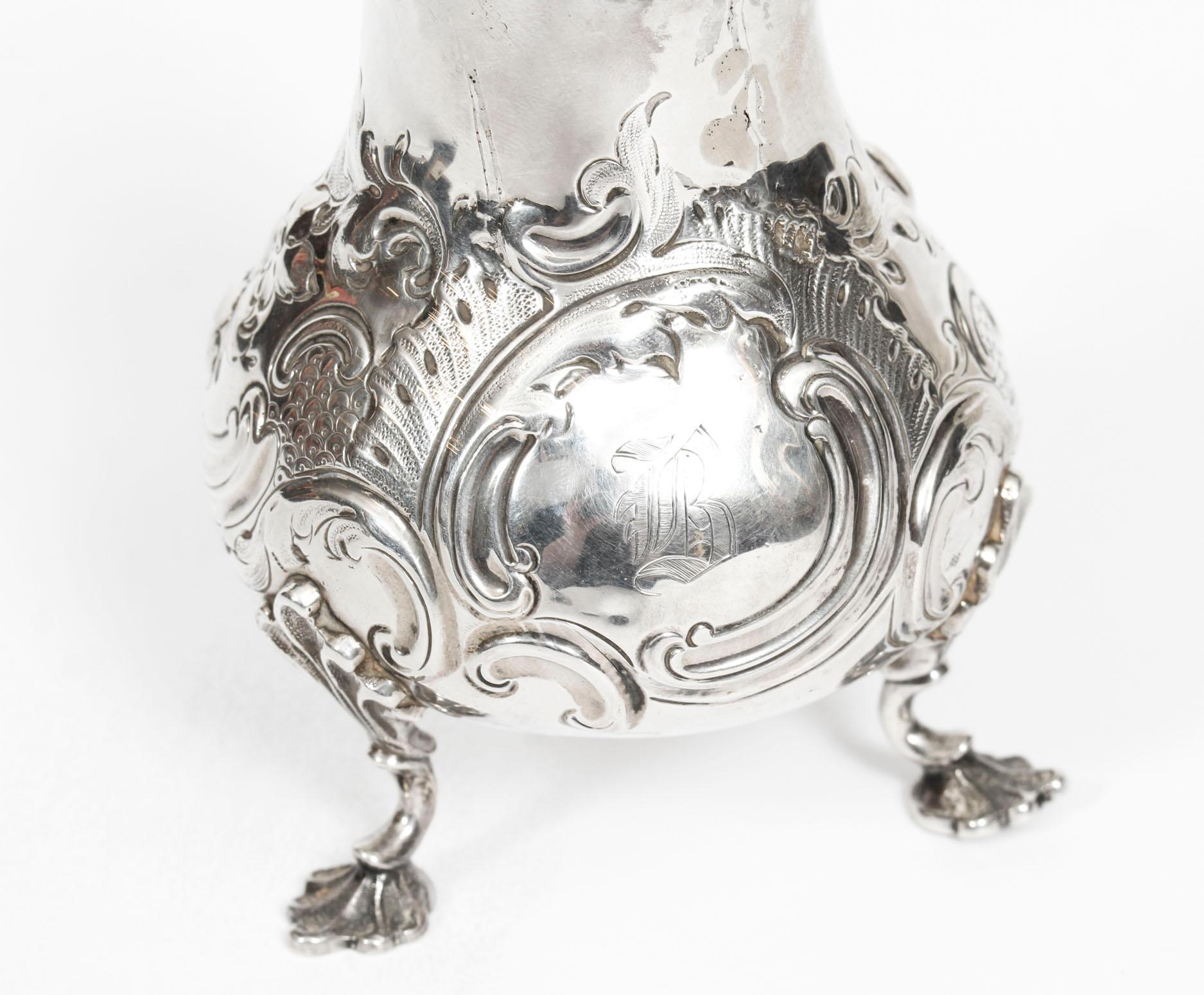 Antique Victorian Sterling Silver Cream Jug London 1854, 19th Century 7