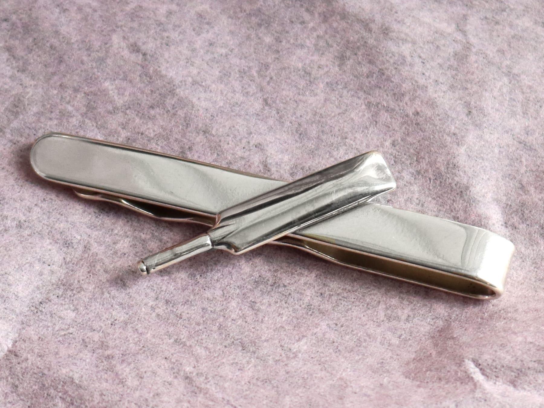 Antique Victorian Sterling Silver Cricket Presentation Goblet and Tie Pin Set For Sale 11