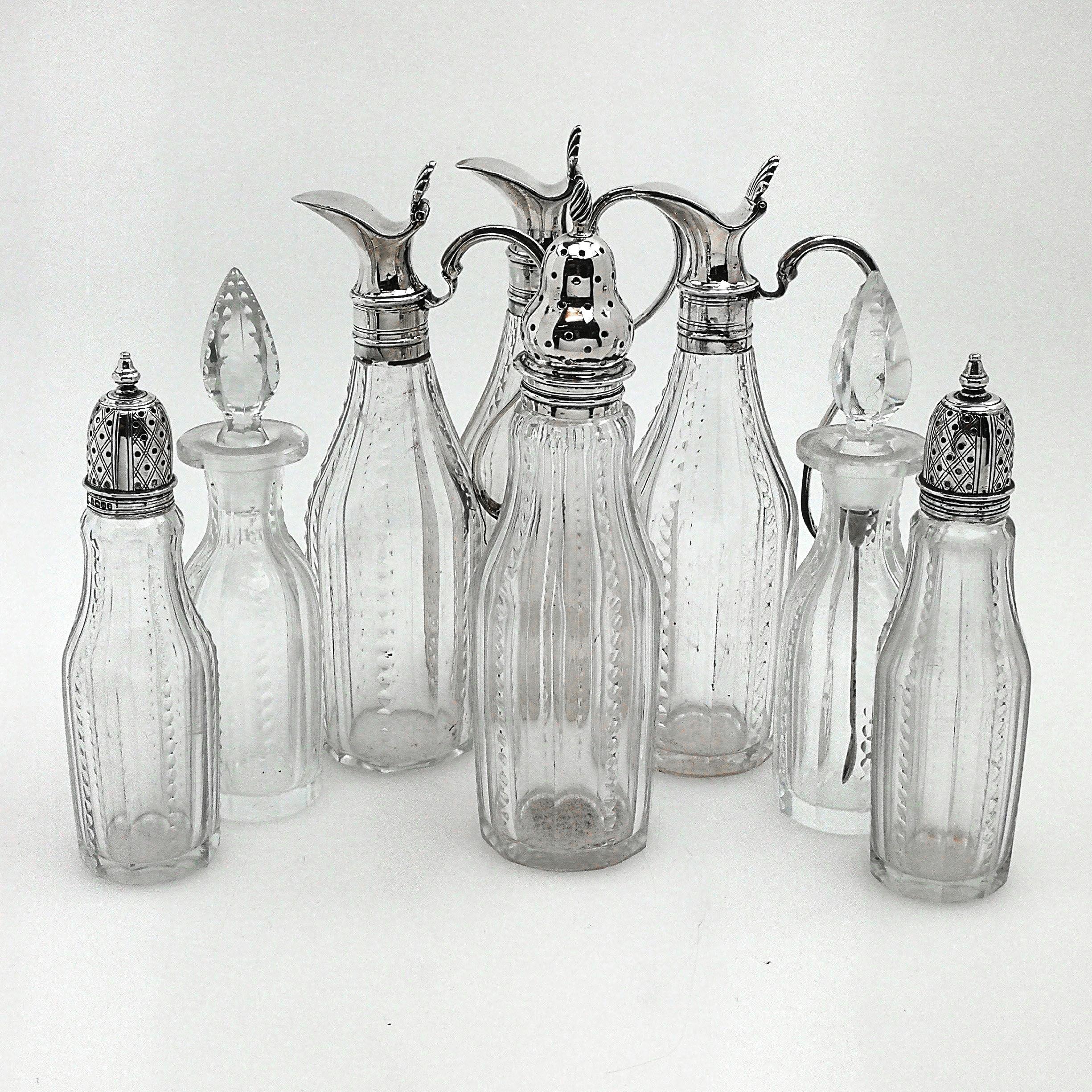 silver cruet sets antique