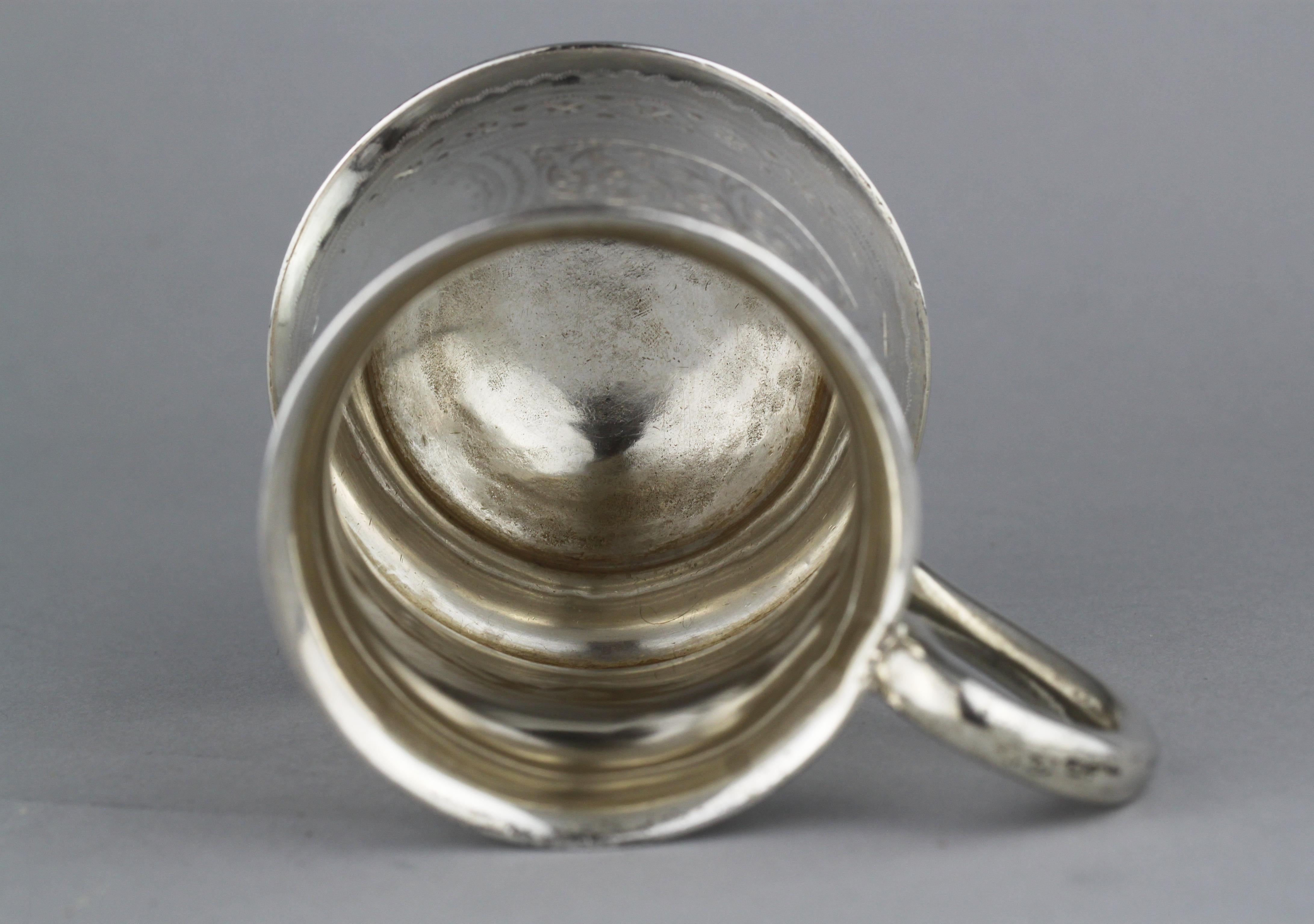 Late 19th Century Antique Victorian Sterling Silver Cup, Hilliard & Thomason, Birmingham, 1894